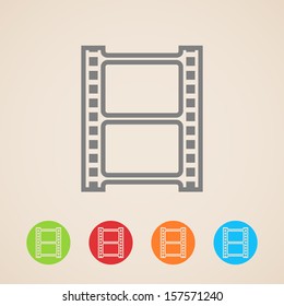 vector film strip icons