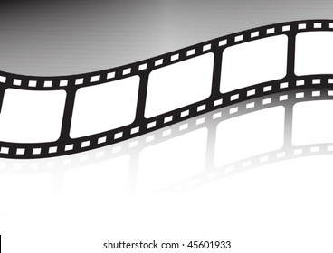 Vector film strip waved
