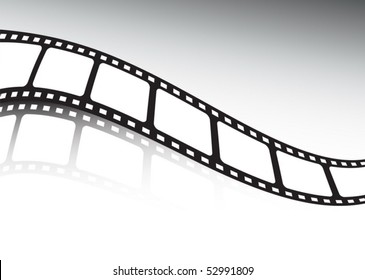 Vector film strip waved