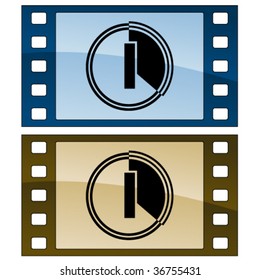 tiras de película vectoriales