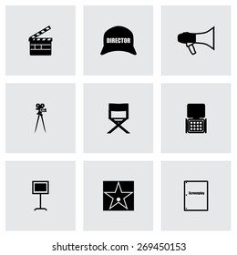 Vector Filming icon set on grey background