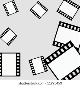 Borde de tira de película vectorial con espacio de copia