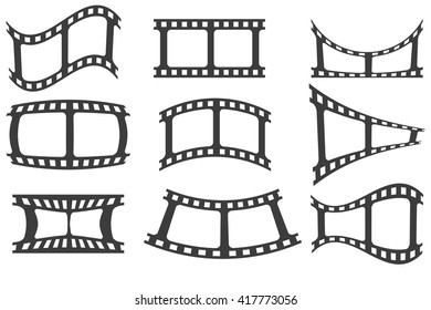 Vector of filmstrip set symbol or icon