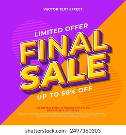 Vector final sale template design for web or social media