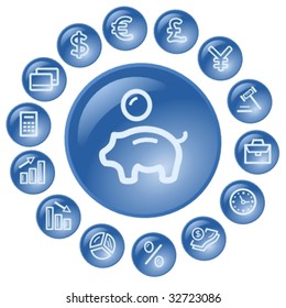 Vector: Finance buttons