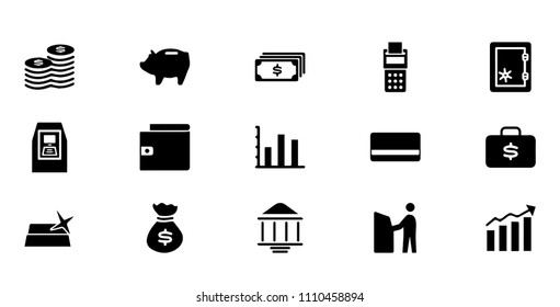 Vector Finance Icon Set. Flat Accounting Icon Bundle