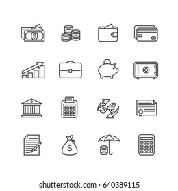 Vector finance pictograms