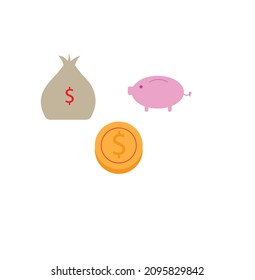 vector financial or business or currency vector minimalist logo