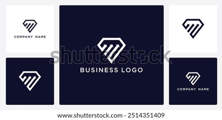 Vector of financial business logo and icon design template, can be used in various media easily, editable