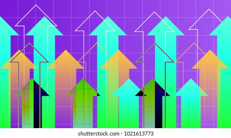 Vector financial growth background