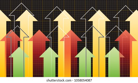 Vector financial growth background