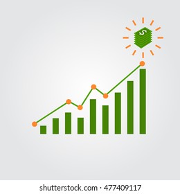 Vector financial growth concept.