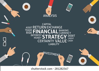 Vector Financial Strategy Concept,template
