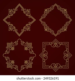 Vector fine floral frame. Decorative element for invitations and cards. Border element