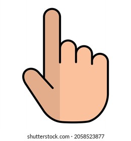 Vector Finger Filled Outline Icon Design
