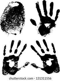 Vector Finger and Hand prints