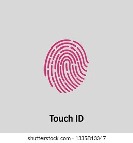 Vector finger print scanning identification biometric system. Concept of business security code.