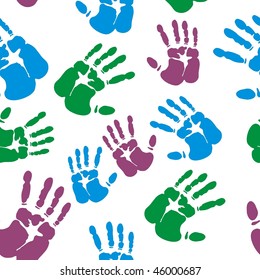 Vector finger print seamless background