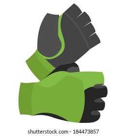 Vector Fingerless Gloves Illustration Isolated On White Background