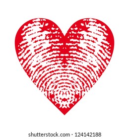 vector fingerprint heart