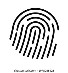 Vector fingerprint icon. Touch ID icon for the web and apps. isolated on a white background