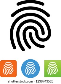 Vector Fingerprint Identification Icon