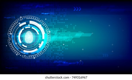 Vector fingerprint on abstract future technology concept