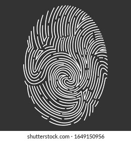 Vector fingerprint scan Icons. hand drawn biometric fingerprints set. id illustration