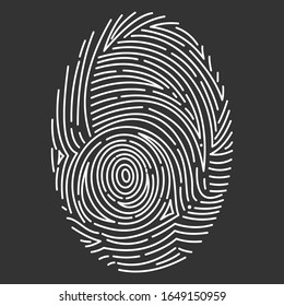 Vector fingerprint scan Icons. hand drawn biometric fingerprints set. id illustration