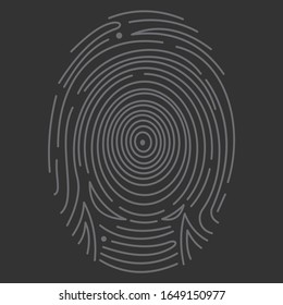 Vector fingerprint scan Icons. hand drawn biometric fingerprints set. id illustration