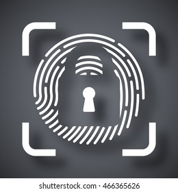 Vector Fingerprint Scanner Locked icon