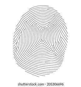 Vector fingerprint, thin line style