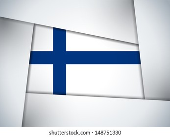 Vector - Finland Country Flag Geometric Background