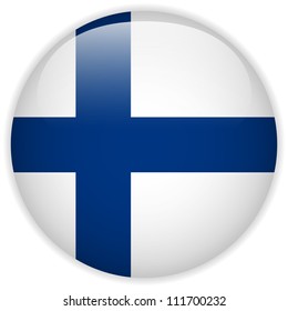 Vector - Finland Flag Glossy Button