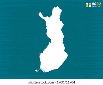 Vector of Finland map on dark background.