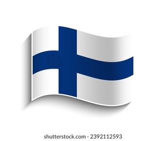 Icono de la bandera onduladora de Finlandia