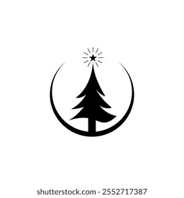 vector fir tree for christmas event