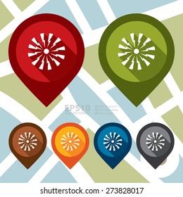 Vector : Fire Alarm or Burglar Alarm Service Map Pointer Icon