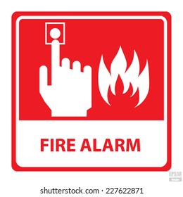 Vector : Fire Alarm Sign.Eps10