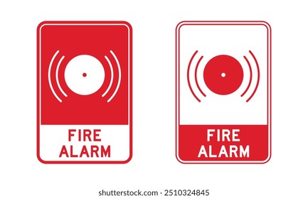 Vektorzeichen für Feueralarm-Symbole