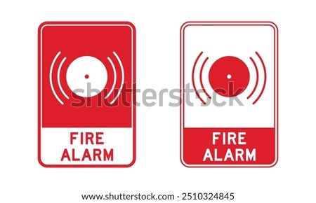 Vector Fire Alarm Symbol Signs