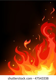 Vector of fire background