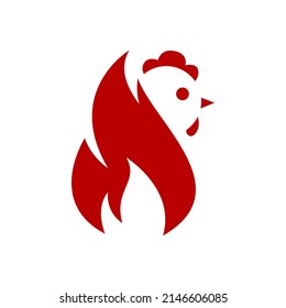 Vector Fire Chicken Logo Designs Concept Chicken Icon Png