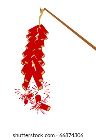 Vector Fire Cracker For Chinese New Year