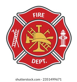 vector fire department emblems and design