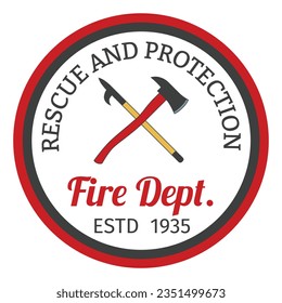 vector fire department emblems and design