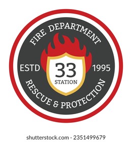vector fire department emblems and design
