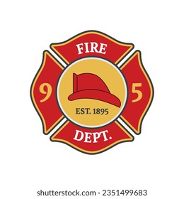 vector fire department emblems and design