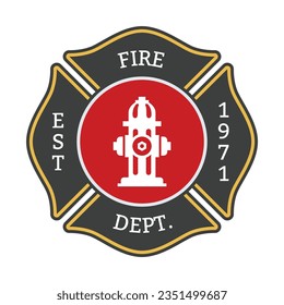 vector fire department emblems and design