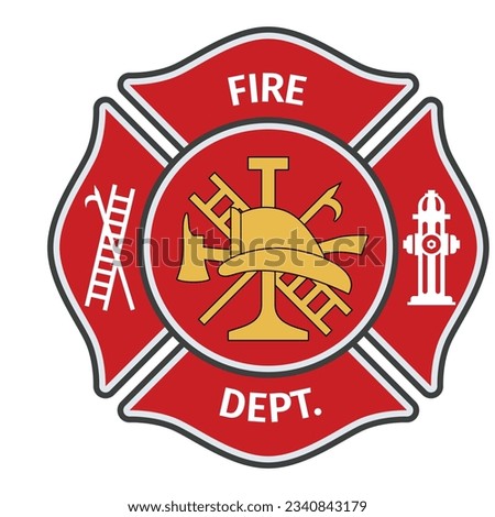 
vector fire department emblems and design Stock foto © 
